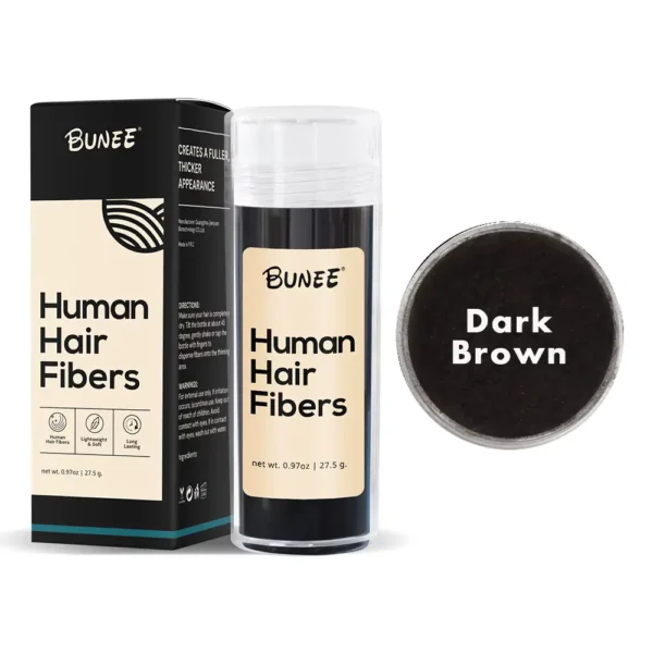 BUNEE 100% Natural Real Human Hair Fibers 27,5 g Keratin Plus 120 ml Holding Spray i Set