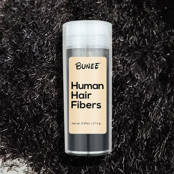 BUNEE 100% Natural Real Human Hair Fibers 27,5 g Keratin Plus 120 ml Holding Spray i Set