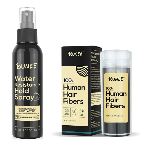 Bunee FiberHold Spray 118 ml som fäster hårfibrer