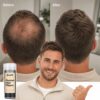 Bunee Hårfästepuder för fylligare hårfäste och täckning av tunna partier. BUNEE 100% Natural Real Human Hair Fibers 27,5 g Keratin Plus 120 ml Holding Spray i Set