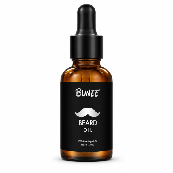 Bunee Skäggolja 30 ml på vit bakgrund. Bunee Skäggolja – Mjukgörande beard oil för män 30 ml